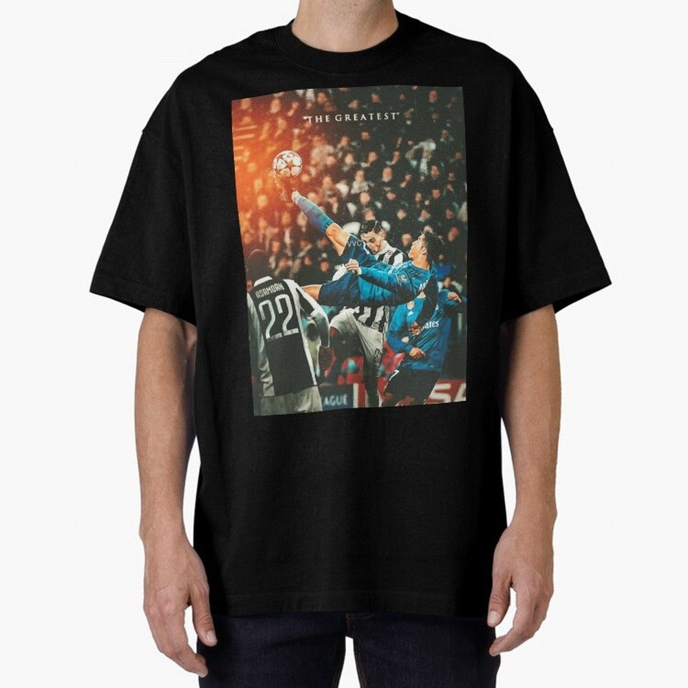 Ronaldo Bicycle Kick Skills Greatest, Ronaldo Gifts, Ronaldo Best Selling , Ronaldo Top Items Oversized T-Shirt Celebrate Football Heritage in FIFA World Cup 2026 USA Canada Mexico Connected to Messi and Cristiano Ronaldo, Portugal, Spain and