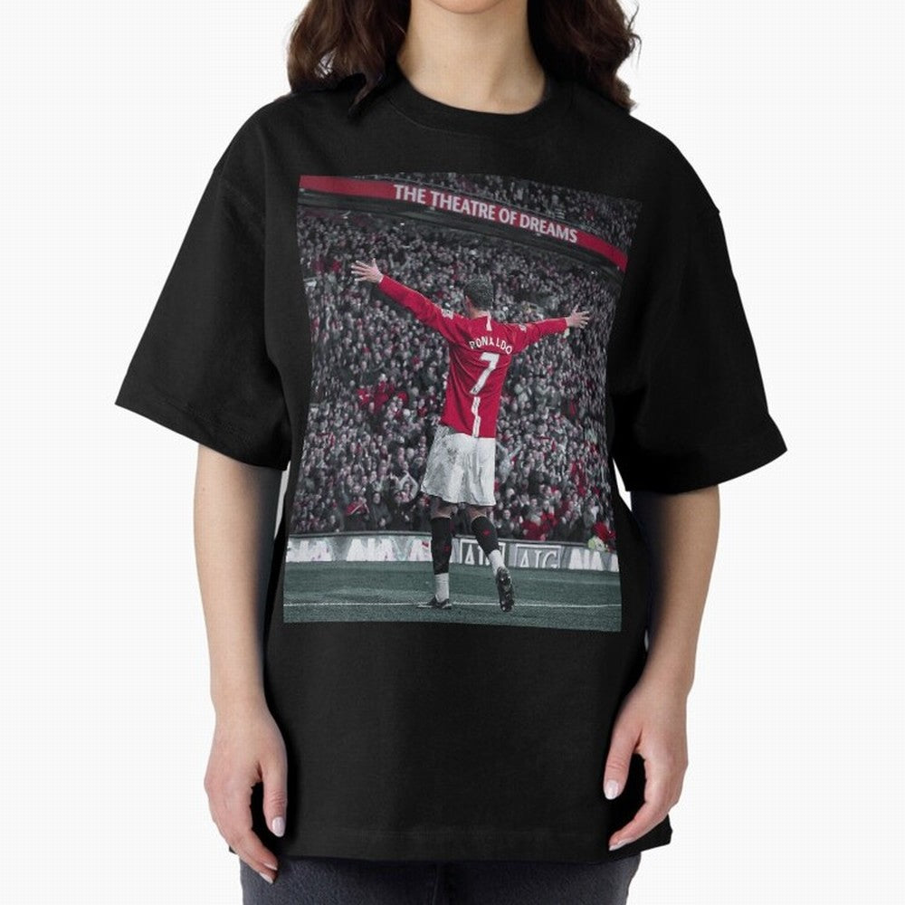 Cristiano Ronaldo Manchester United Oversized T-Shirt Bring Champion Energy into FIFA World Cup 2026 Group Stage Spirit, Capturing France and Portugal, Messi, Neymar and Mbappe, Sports Nostalgia, International Competition, Famous Players and