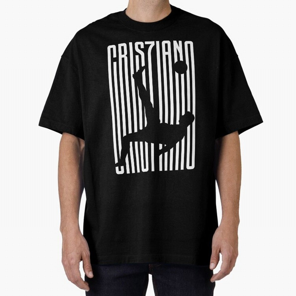 CR7 Juve White Oversized T-Shirt Support Global Football Passion for FIFA World Cup 2026, Highlighting CR7, Argentina, France and Brazil, Champion Mindset, Group Stage Buzz, Knockout Tension and Passionate Fan Culture; Ideal for Passionate Fans Who