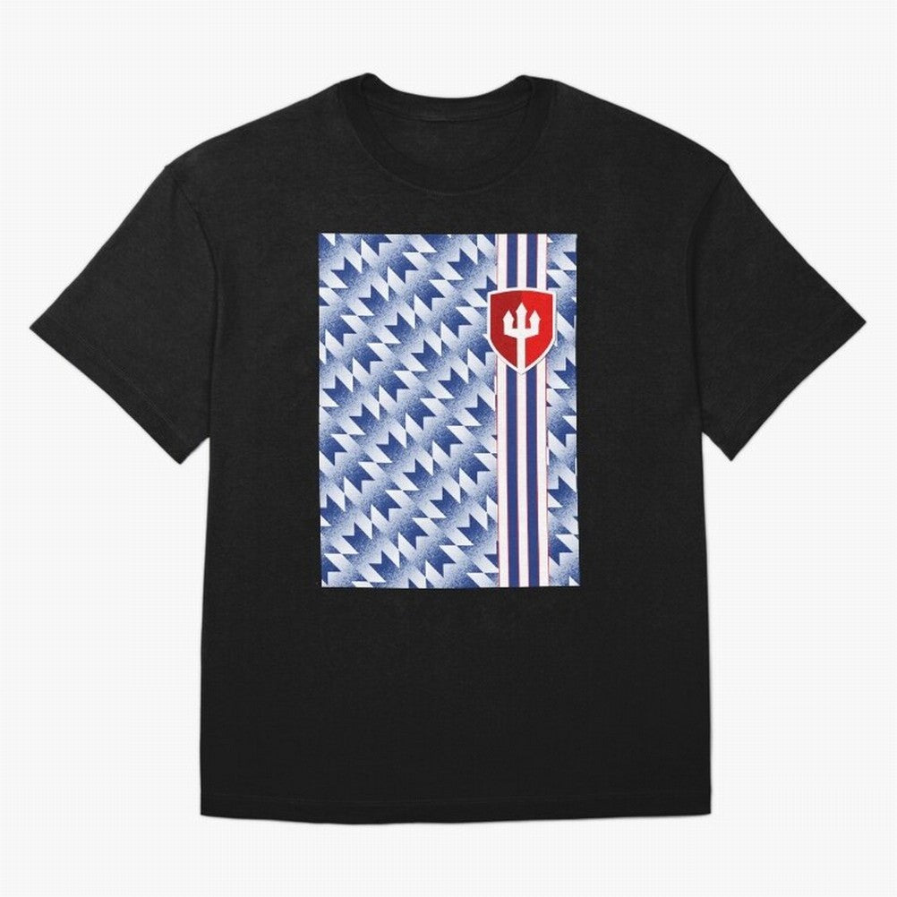 Manchester United 94 Away Jersey Pattern Oversized T-Shirt Feel Match Day Hype around FIFA World Cup 2026 Group Stage, Cristiano Ronaldo, Haaland and CR7, England, France and Netherlands, Football Passion, Legendary Performances, Festival Vibes and