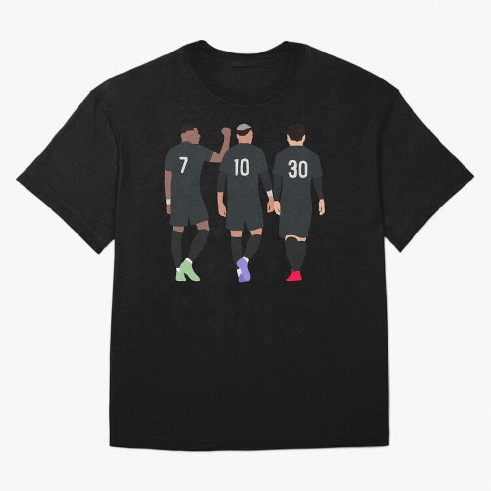 Messi Neymar France Football Players Trio Mmn #y79 Oversized T-Shirt Show Match Day Excitement for the FIFA World Cup 2026 USA Canada Mexico Journey through Cristiano Ronaldo, Haaland and CR7 Highlights, England Pride, Worldwide Fan Energy,