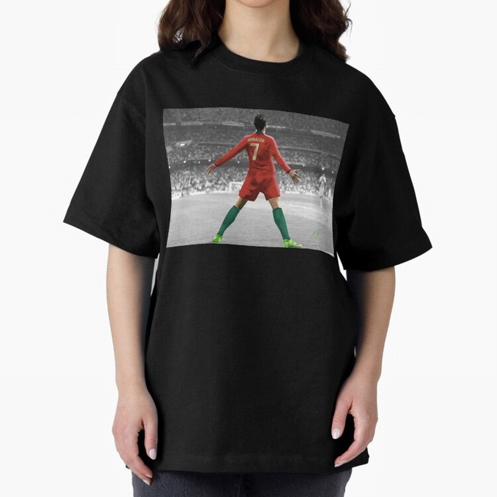 Portugal's Cristiano Ronaldo Oversized T-Shirt Spotlight FIFA World Cup 2026 for Fans of Messi, CR7 and Mbappe and Portugal, Bringing Global Supporter Spirit, Legendary Goals, National Colors and Tournament Celebration; Perfect for People Who Love