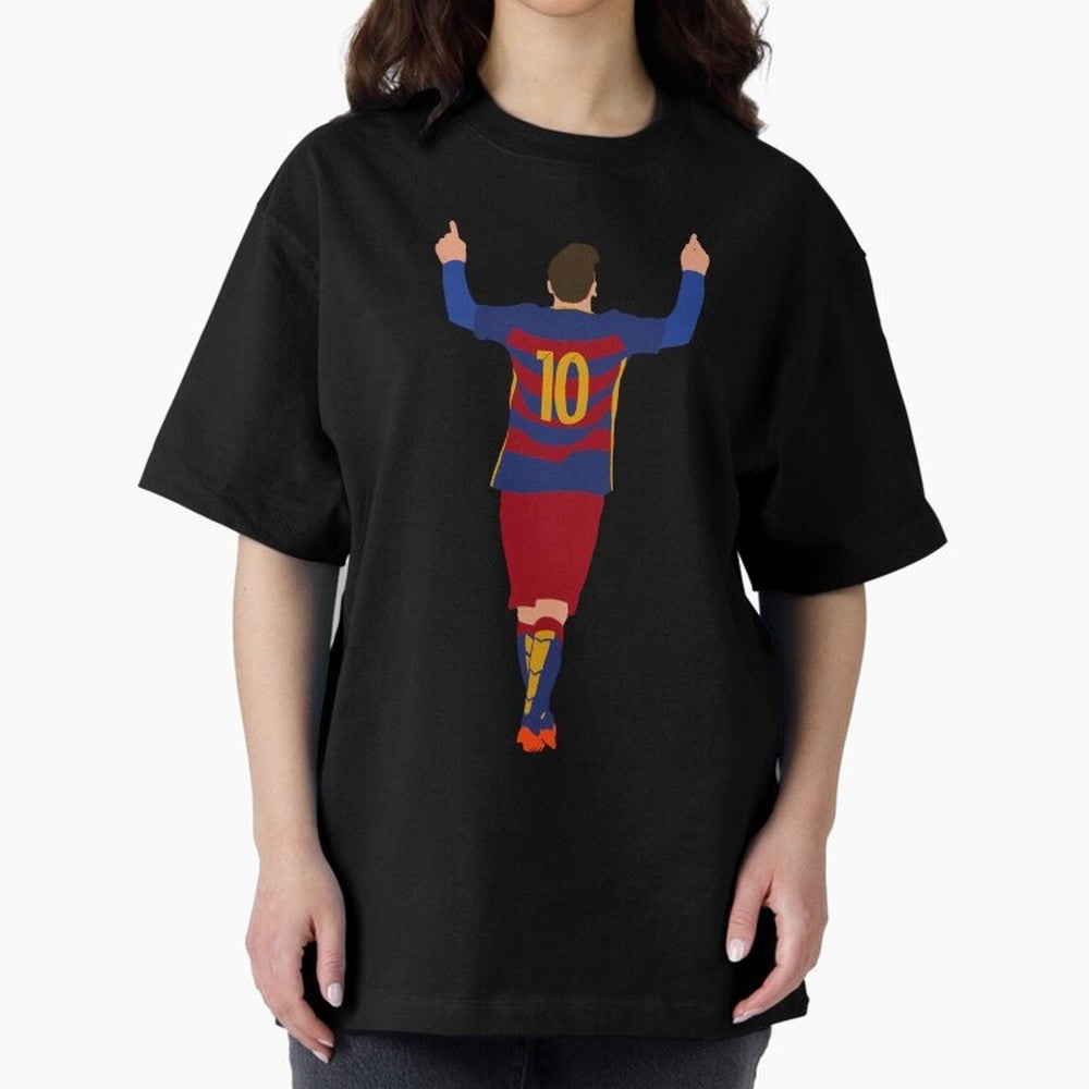 Lionel Messi - Fc Barcelona #s14 Oversized T-Shirt Spotlight Global Football Passion for FIFA World Cup 2026 USA Canada Mexico, Connected to Mbappe, England and Germany, Tournament Hype, Historic Matchups, Family Viewing Parties and Global Sports