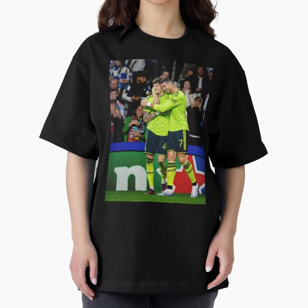 Cristiano Ronaldo And Garnacho ,Ronaldo Gifts,Ronaldo Cover,Ronaldo Prints Oversized T-Shirt Capture FIFA World Cup 2026 Group Stage Spirit, Built around England, Mbappe, Classic Soccer Heritage, Championship Pressure, Fan Loyalty and International