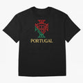 Portugal Tuga D Gold Oversized T-Shirt Remember Global Football Passion for FIFA World Cup 2026 Group Stage, Centered on Messi and Cristiano Ronaldo, Germany, Championship Spirit, Famous Goals, Roaring Crowds and International Football Unity; Ideal