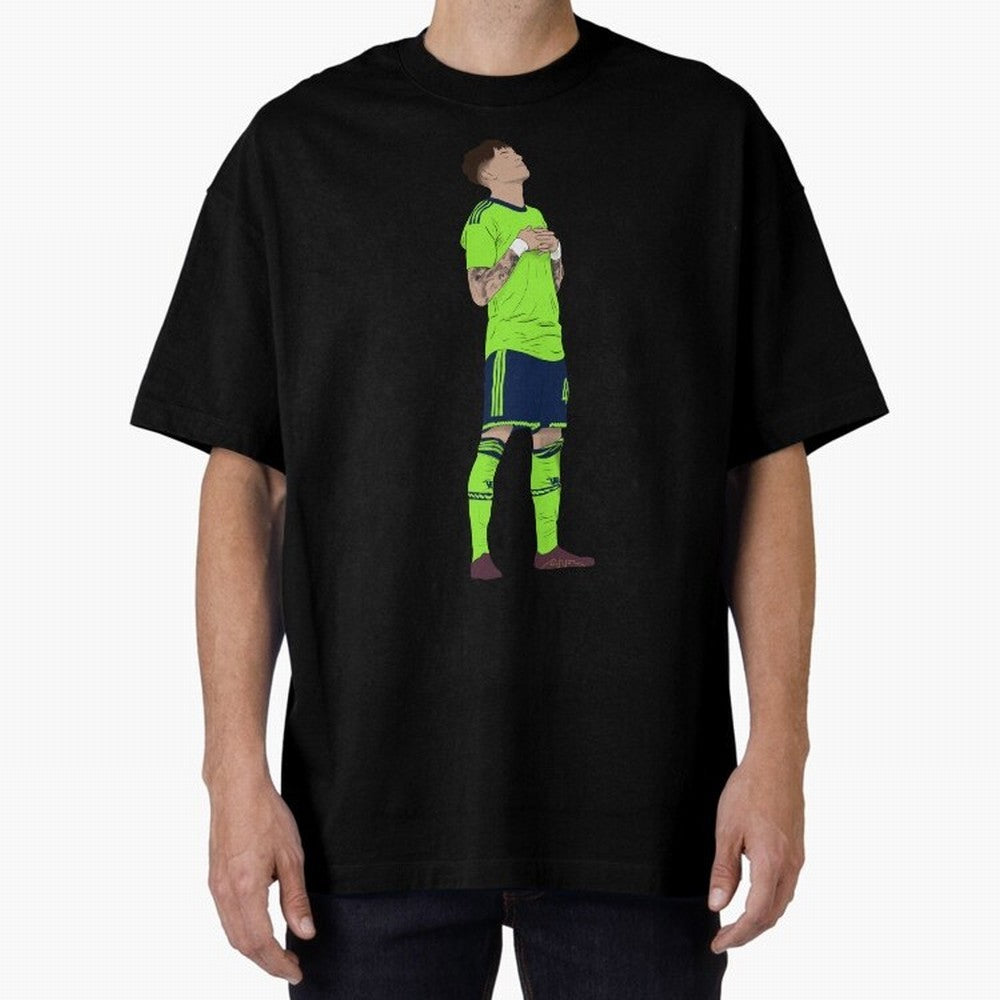 Alejandro Garnacho Ronaldo Peace Goal Celebration Oversized T-Shirt Bring Stadium Energy to the FIFA World Cup 2026 Journey through Mbappe and Neymar Highlights, Netherlands Pride, Sports Nostalgia, International Competition, Famous Players and