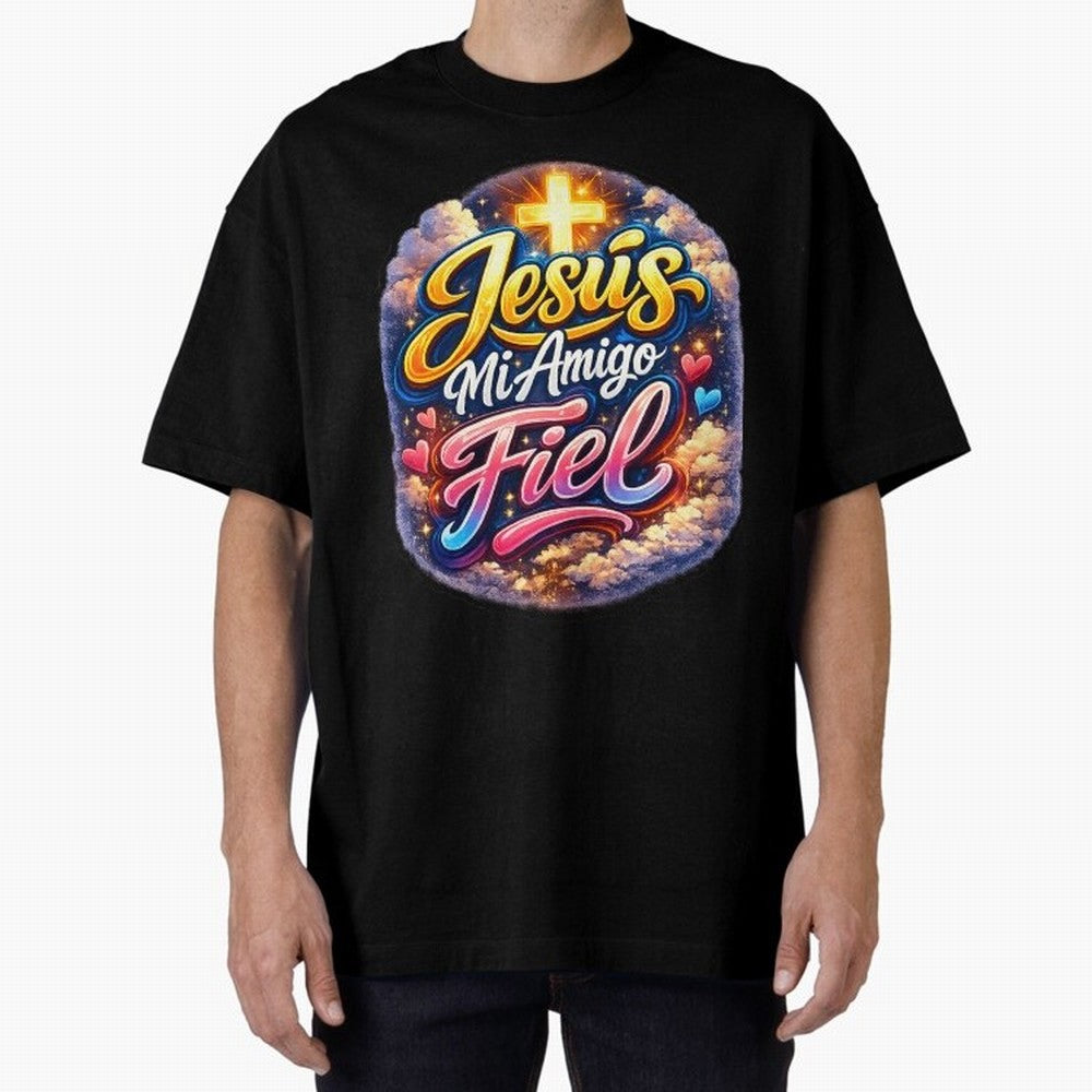 Jesus my faithful friend Oversized T-Shirt Make Your Look Match the FIFA World Cup 2026 Journey through Cristiano Ronaldo Highlights, Spain Pride, Sports Nostalgia, International Competition, Famous Players and Unforgettable Victories; Perfect for