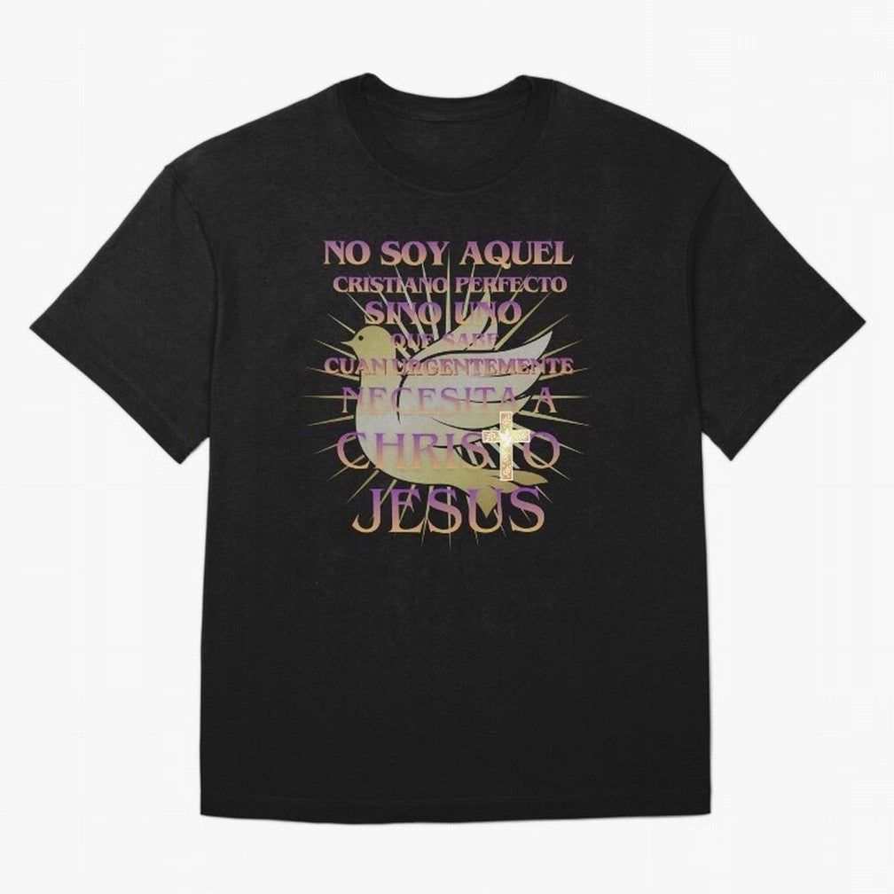 No soy aquel cristiano perfecto - Spanish Faith Quote Oversized T-Shirt Show Your Stadium Side during FIFA World Cup 2026 Spirit, Filled with Argentina, Neymar, Haaland and Cristiano Ronaldo, Soccer Culture, Superstar Moments, National Team Dreams