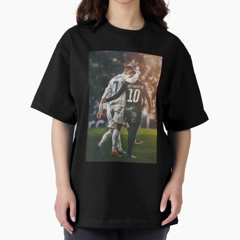 Neymar and Ronaldo Oversized T-Shirt Carry the Dream of the FIFA World Cup 2026 Journey through Neymar Highlights, Germany Pride, Match Day Excitement, Supporter Culture, Golden Goals and Global Football Passion; Made for Collectors Who Enjoy