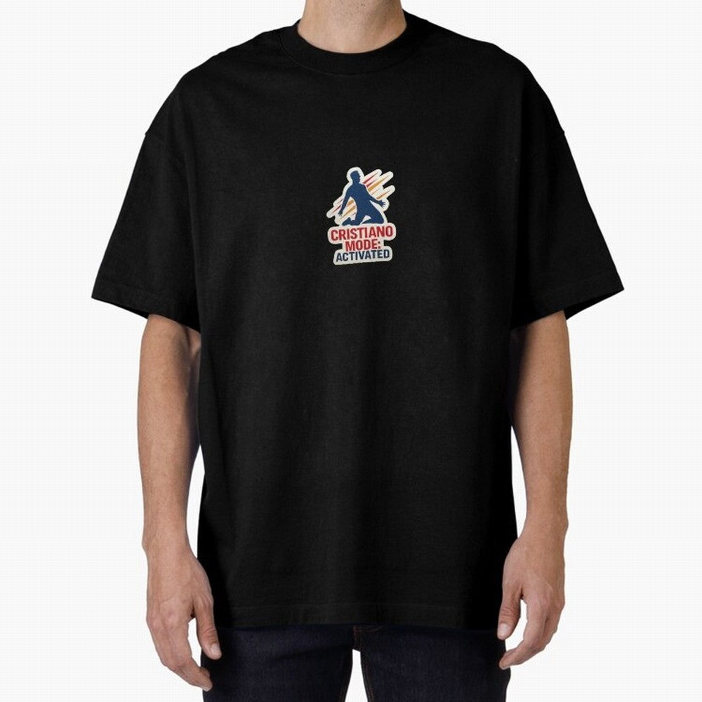 Cristiano Mode: Activated v2 Oversized T-Shirt Show Love for Legendary Goals in Global Football Passion for FIFA World Cup 2026 USA Canada Mexico, Connected to CR7, Argentina, France and Brazil, Global Supporter Spirit, Legendary Goals, National