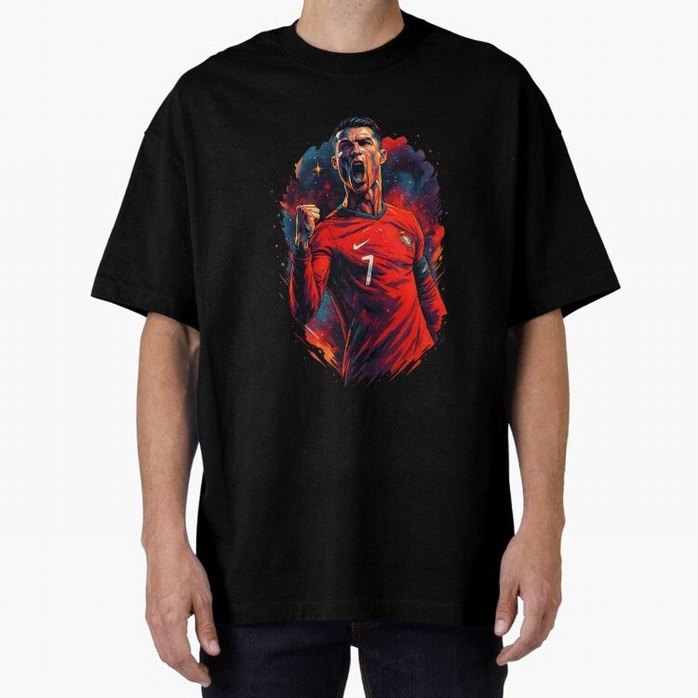 cr7 the legend Oversized T-Shirt Celebrate the Biggest Stage of Match Day Hype around FIFA World Cup 2026 Group Stage, Haaland and Mbappe, Portugal, Spain and Germany, Sports Nostalgia, International Competition, Famous Players and Unforgettable
