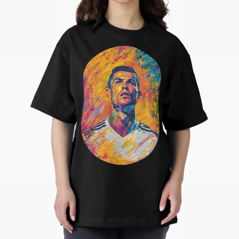 Cristiano Oversized T-Shirt Create FIFA World Cup 2026 Spirit, Featuring Spain, CR7 and Messi, Global Supporter Spirit, Legendary Goals, National Colors and Tournament Celebration; Perfect for People Who Love Argentina, Brazil, France, England,