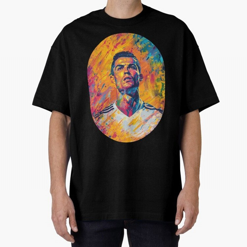 Cristiano Oversized T-Shirt Create FIFA World Cup 2026 Spirit, Featuring Spain, CR7 and Messi, Global Supporter Spirit, Legendary Goals, National Colors and Tournament Celebration; Perfect for People Who Love Argentina, Brazil, France, England,