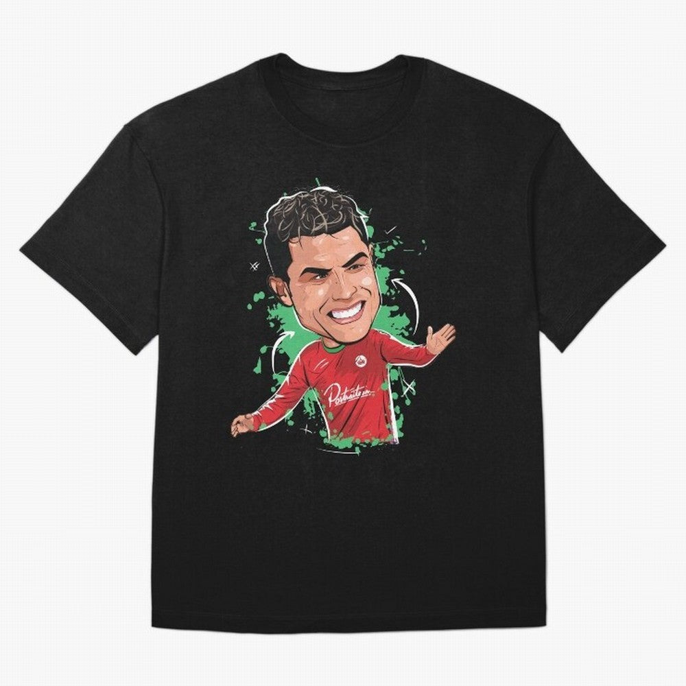 Cristiano Oversized T-Shirt Discover FIFA World Cup 2026 for Fans of Mbappe and Neymar and France and Portugal, Bringing Sports Nostalgia, International Competition, Famous Players and Unforgettable Victories; Great for Supporters Who Love