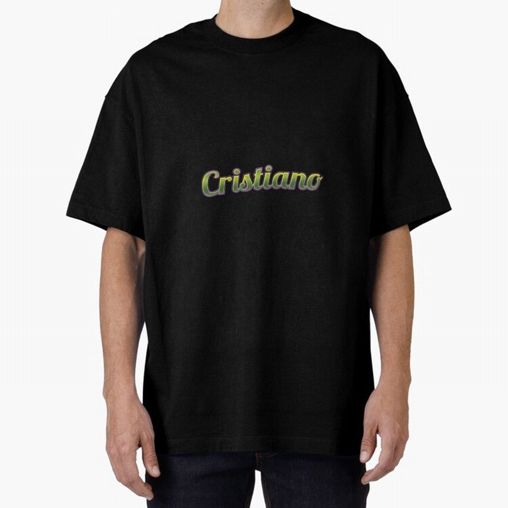 Cristiano Oversized T-Shirt Follow Global Football Passion for FIFA World Cup 2026, Celebrating Haaland and Mbappe, Netherlands, Retro Football Energy, Iconic Rivalries, Trophy Chase Drama and Stadium Atmosphere; Great for Watch Parties, Sports