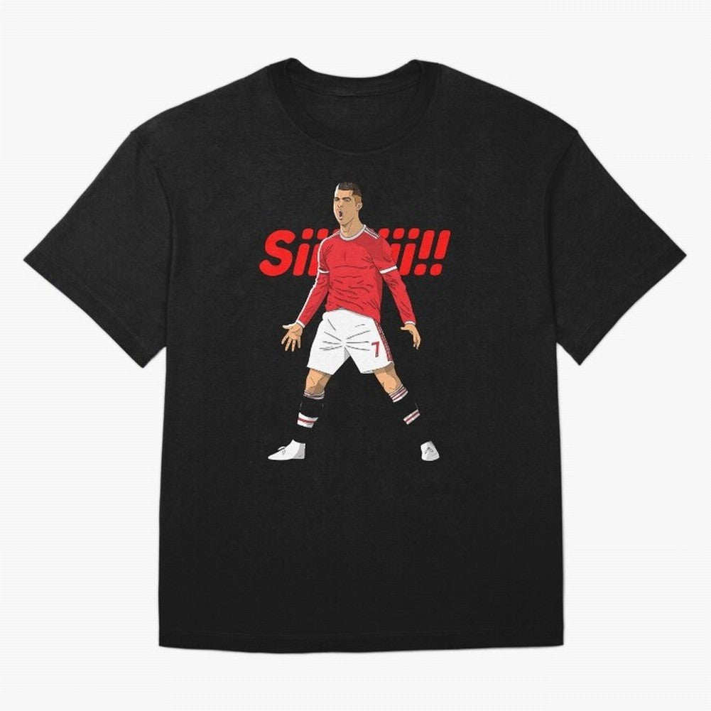 CR7 Siiiii!, Cristiano Ronaldo's trademark goal celebration Oversized T-Shirt Celebrate Football Heritage in FIFA World Cup 2026 Centered on Messi and Cristiano Ronaldo, Argentina, France and Brazil Energy, Football Passion, Legendary Performances,