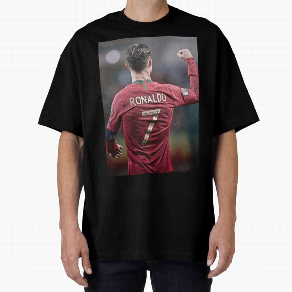 Cristiano Ronaldo CR7 Oversized T-Shirt Celebrate Every Goal in FIFA World Cup 2026 Spirit, with Brazil, Portugal and Argentina, Haaland and Mbappe, Supporter Pride, Iconic Celebrations, Legendary Names and Global Match Day Energy; Created for