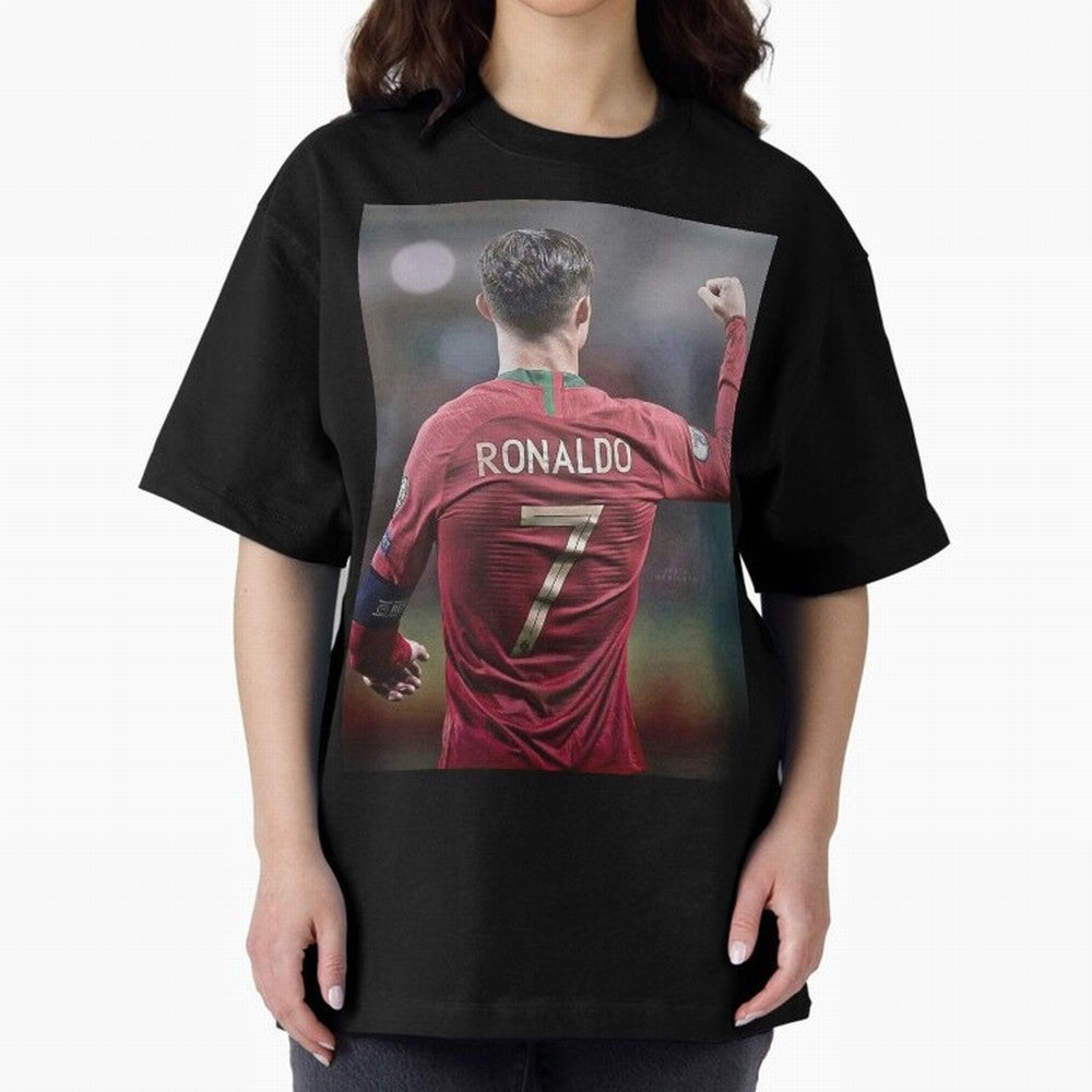 Cristiano Ronaldo CR7 Oversized T-Shirt Celebrate Every Goal in FIFA World Cup 2026 Spirit, with Brazil, Portugal and Argentina, Haaland and Mbappe, Supporter Pride, Iconic Celebrations, Legendary Names and Global Match Day Energy; Created for