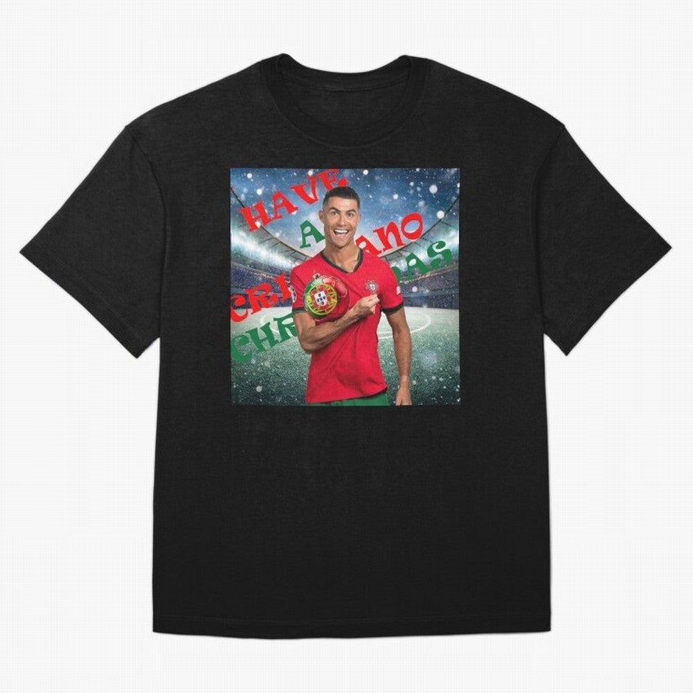 Have a Cristiano Christmas Oversized T-Shirt Support FIFA World Cup 2026 Celebrating CR7 and Messi, Brazil, Portugal and Argentina Energy, Worldwide Fan Energy, Dramatic Goals, Stadium Lights and Championship Celebrations; Ideal for Passionate Fans
