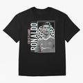 Cristiano Ronaldo Glith Effect Oversized T-Shirt Celebrate Classic Football Spirit in Global Football Passion for FIFA World Cup 2026 USA Canada Mexico, Connected to Cristiano Ronaldo, Haaland and CR7, Spain and Netherlands, Soccer Culture,
