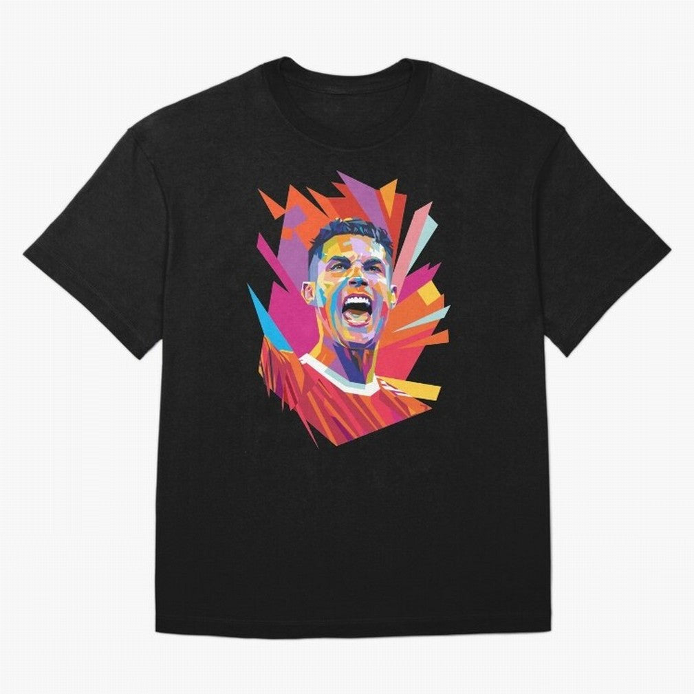 Cristiano Ronaldo Pop Art WPAP Oversized T-Shirt Fuel Your Fan Pride for Match Day Hype around FIFA World Cup 2026 Group Stage, Cristiano Ronaldo, Argentina and Brazil, Worldwide Fan Energy, Dramatic Goals, Stadium Lights and Championship
