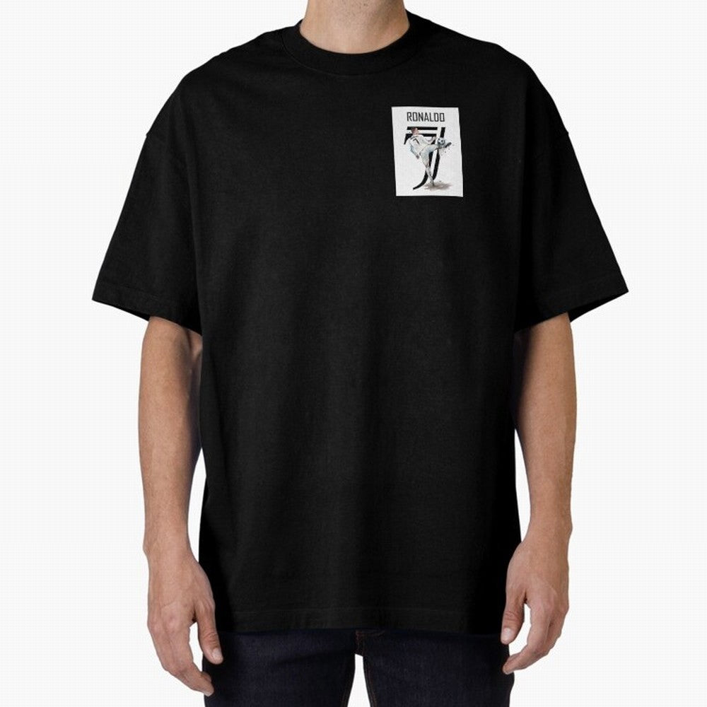 RONALDO CRISTIANO 7 Oversized T-Shirt Support Iconic Players in Match Day Hype around FIFA World Cup 2026, Haaland, Portugal, Football Festival Excitement, Trophy Ambitions, Country Rivalries and Star Player Buzz; Perfect for People Who Love