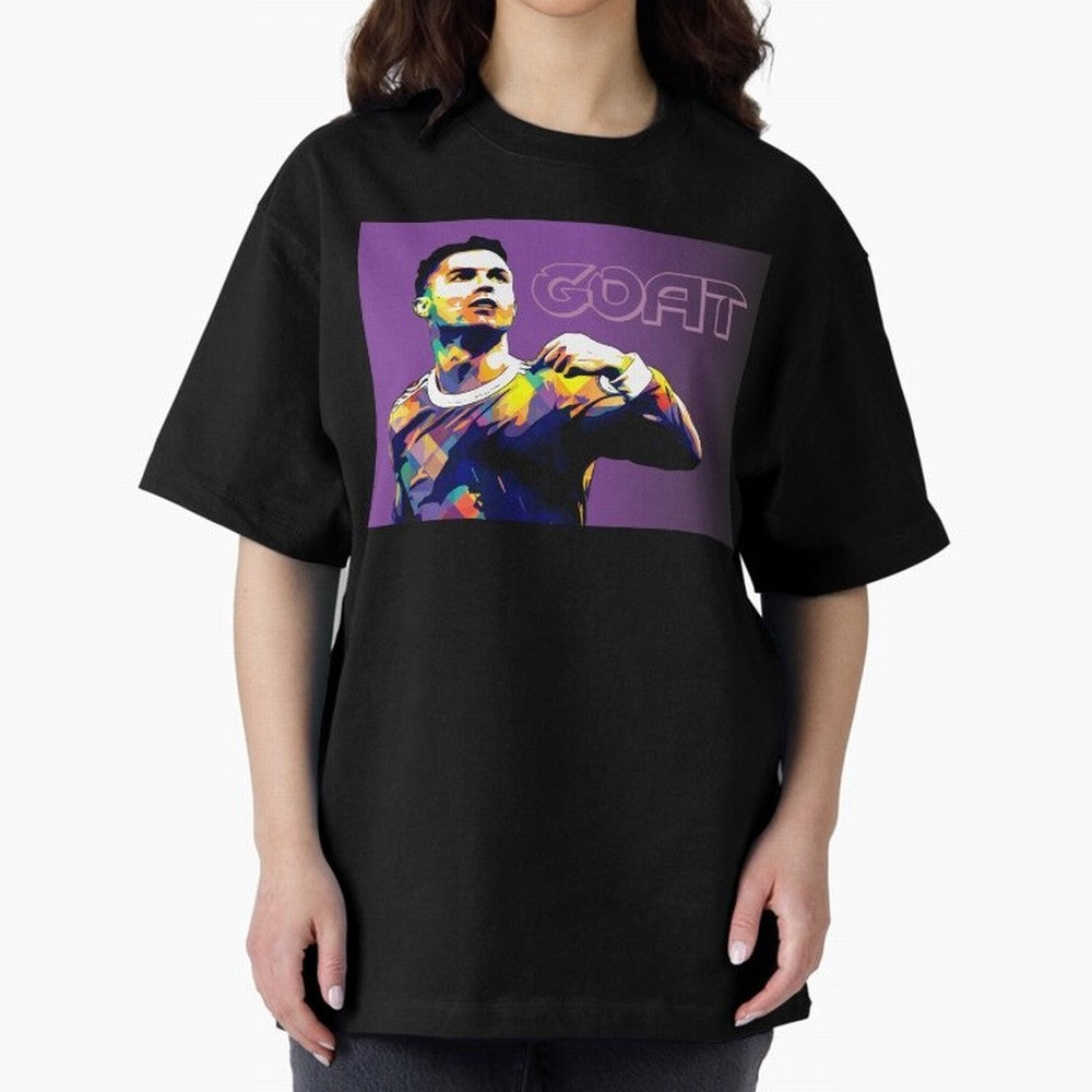 Cristiano Ronaldo Goat Popart Oversized T-Shirt Bring World Football Passion into Match Day Hype around FIFA World Cup 2026 USA Canada Mexico, Mbappe and Neymar, France and Portugal, Game Day Rituals, Football Legends, Country Pride and the Road to