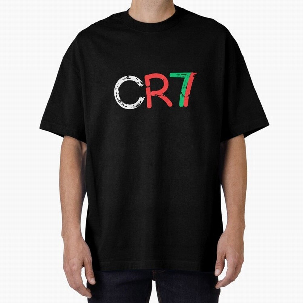 CR7 Cristiano Ronaldo Design Oversized T-Shirt Celebrate National Team Dreams in FIFA World Cup 2026 USA Canada Mexico for Fans of CR7 and Messi and Spain, Bringing Sports Nostalgia, International Competition, Famous Players and Unforgettable