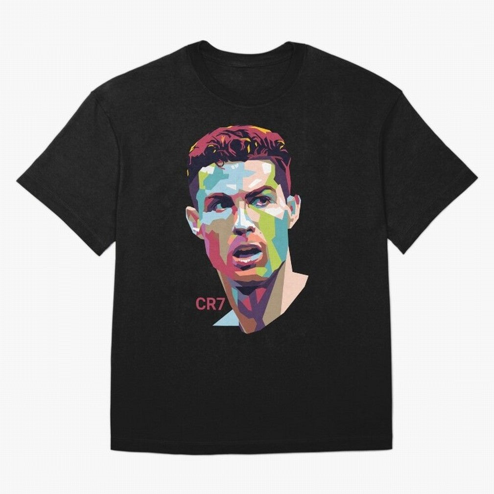 Cristiano Ronaldo Pop Art Portrait Oversized T-Shirt Bring Bold Fan Energy to the FIFA World Cup 2026 USA Canada Mexico Journey through Cristiano Ronaldo, Haaland and CR7 Highlights, Spain and Netherlands Pride, Soccer Culture, Superstar Moments,