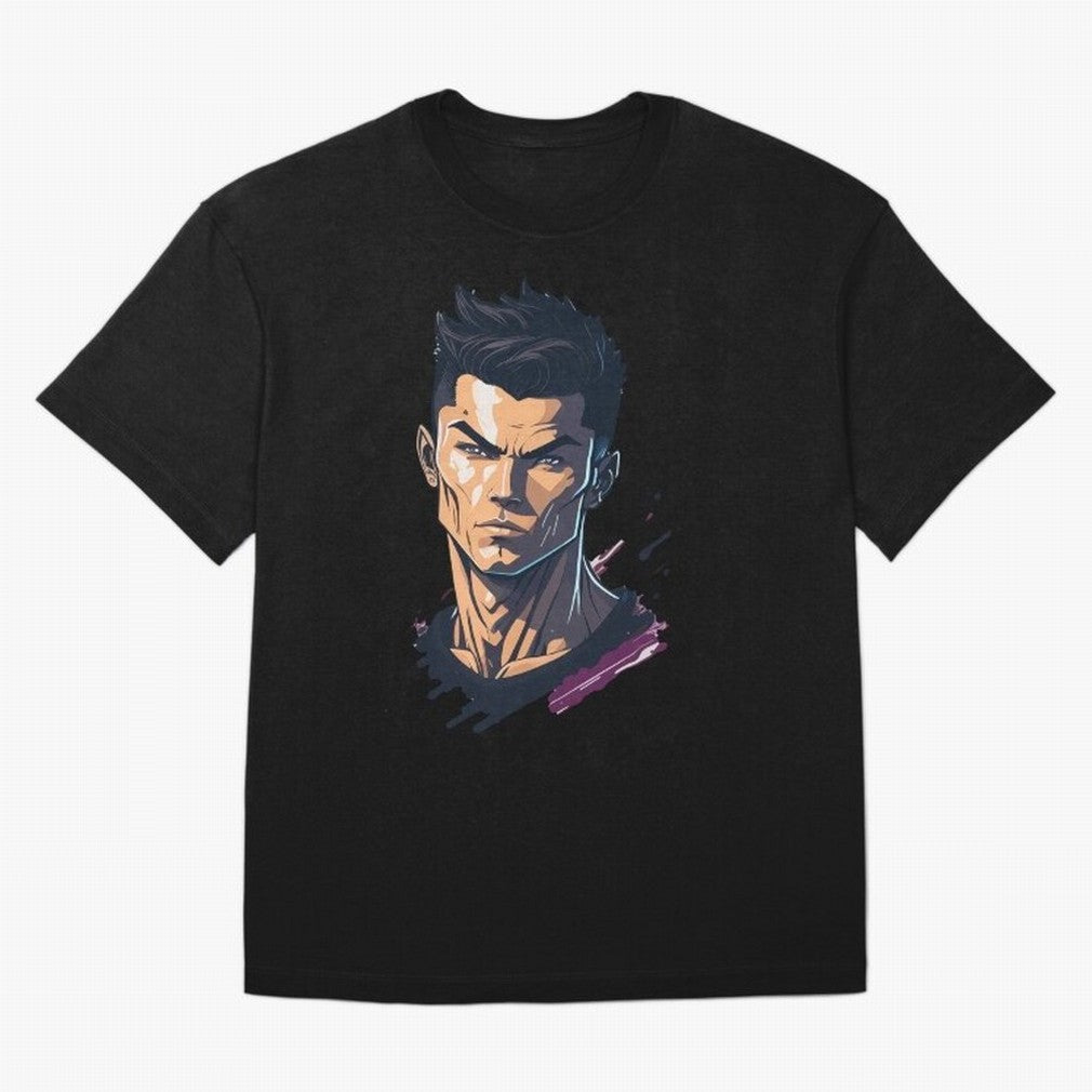 Cristiano Ronaldo Anime Style Oversized T-Shirt Celebrate the Magic of FIFA World Cup 2026 Group Stage Spirit, Centered on Netherlands, Messi, Neymar and Mbappe, Supporter Pride, Iconic Celebrations, Legendary Names and Global Match Day Energy;