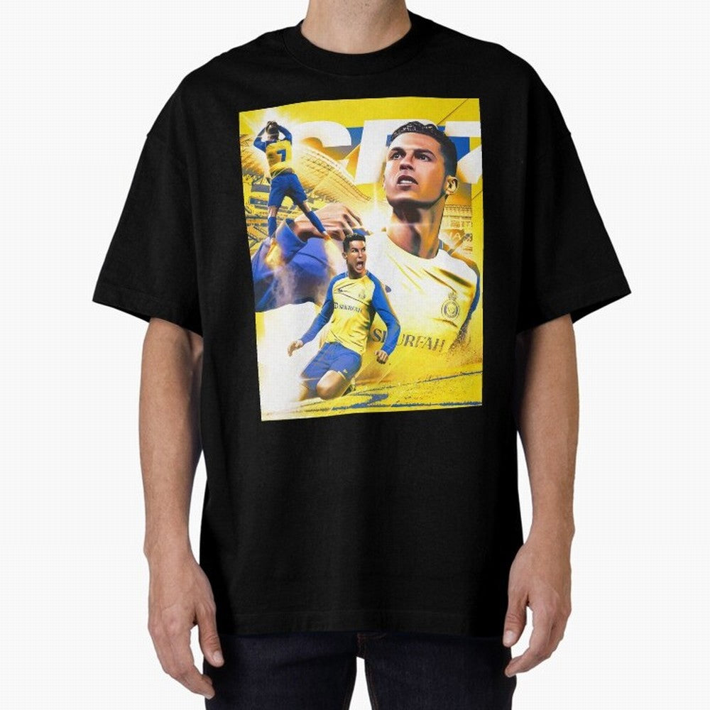 Cr7 Al Nassr Oversized T-Shirt Bring Stadium Energy to FIFA World Cup 2026 for Fans of Cristiano Ronaldo and England, Bringing Football Passion, Legendary Performances, Festival Vibes and Supporter Community; Perfect for Supporters Who Want Bold