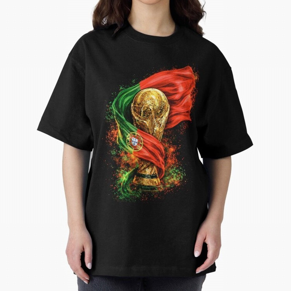 Portugal Football National Pride Oversized T-Shirt Turn Football Passion into FIFA World Cup 2026 Group Stage Spirit, Made for Germany, Neymar, Haaland and Cristiano Ronaldo, Stadium Chants, National Pride, Trophy Dreams and Unforgettable Football