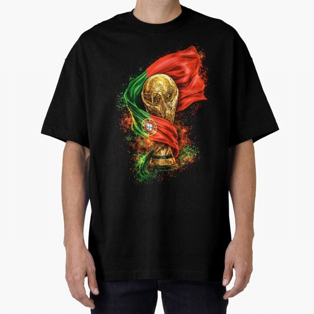 Portugal Football National Pride Oversized T-Shirt Turn Football Passion into FIFA World Cup 2026 Group Stage Spirit, Made for Germany, Neymar, Haaland and Cristiano Ronaldo, Stadium Chants, National Pride, Trophy Dreams and Unforgettable Football