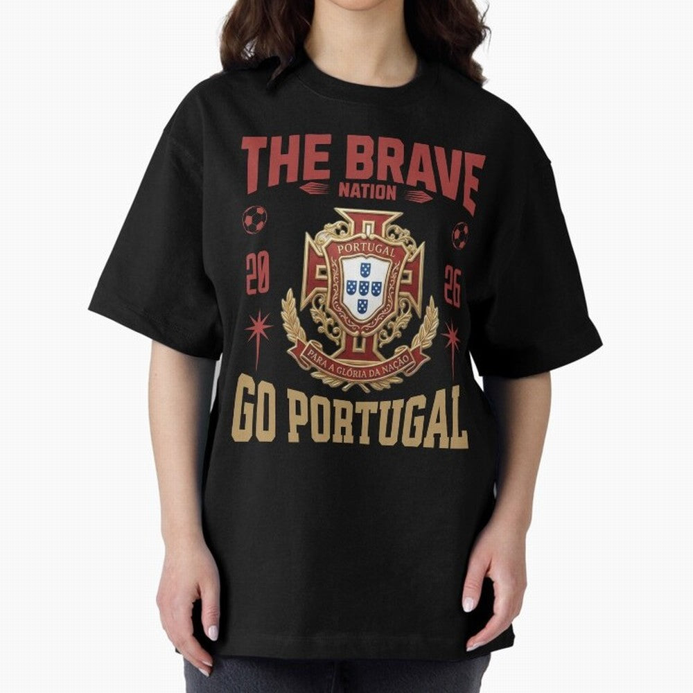 Portugal Soccer 2026 The Brave Nation Vintage Football Fan Design Oversized T-Shirt Feel the Roar of the FIFA World Cup 2026 USA Canada Mexico Journey through Cristiano Ronaldo, Haaland and CR7 Highlights, Netherlands Pride, Champion Mindset, Group