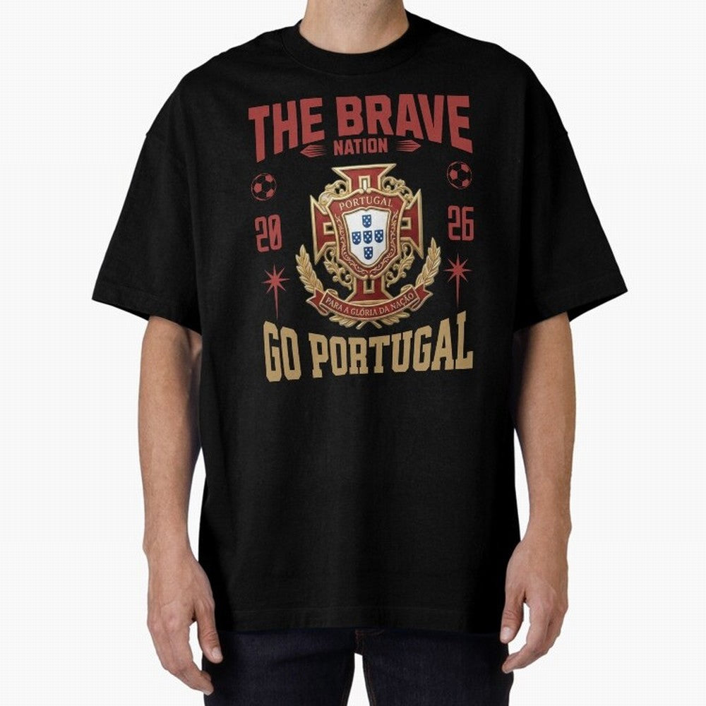 Portugal Soccer 2026 The Brave Nation Vintage Football Fan Design Oversized T-Shirt Feel the Roar of the FIFA World Cup 2026 USA Canada Mexico Journey through Cristiano Ronaldo, Haaland and CR7 Highlights, Netherlands Pride, Champion Mindset, Group
