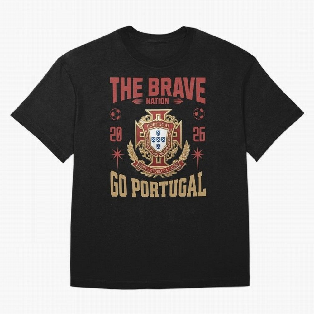 Portugal Soccer 2026 The Brave Nation Vintage Football Fan Design Oversized T-Shirt Feel the Roar of the FIFA World Cup 2026 USA Canada Mexico Journey through Cristiano Ronaldo, Haaland and CR7 Highlights, Netherlands Pride, Champion Mindset, Group