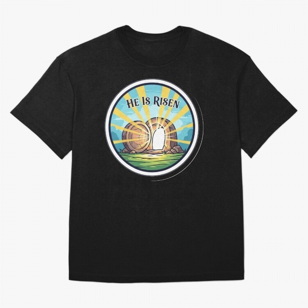 He Is Risen Indeed Easter Faith Sticker Oversized T-Shirt Celebrate Classic Football Spirit in Global Football Passion for FIFA World Cup 2026, Inspired by Messi, CR7 and Mbappe, Brazil, Portugal and Argentina, Stadium Chants, National Pride,