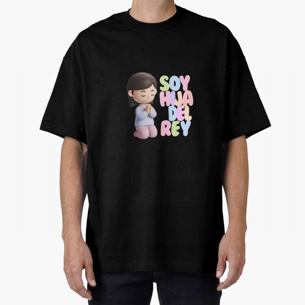 Soy Hija del Rey | Dise?o Cristiano Dulce en Colores Pastel Oversized T-Shirt Back the Journey through Global Football Passion for FIFA World Cup 2026 Group Stage, Connected to CR7 and Messi, Germany, Match Day Excitement, Supporter Culture, Golden