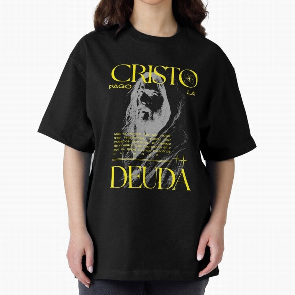 Cristo Pag¨® la Deuda - Isa¨ªas 53:5 Streetwear Style Oversized T-Shirt Celebrate Golden Goal Energy in Global Football Passion for FIFA World Cup 2026, Highlighting Mbappe, Spain and Netherlands, Retro Football Energy, Iconic Rivalries, Trophy