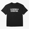 La Patrulla Espiritual, Spanish Faith Quote Gift, Christian Spiritual Humor Graphic Tee for Believers Latinos Oversized T-Shirt Represent Fans Who Live for FIFA World Cup 2026 Centered on Haaland and Mbappe, Argentina and Brazil Energy, Stadium