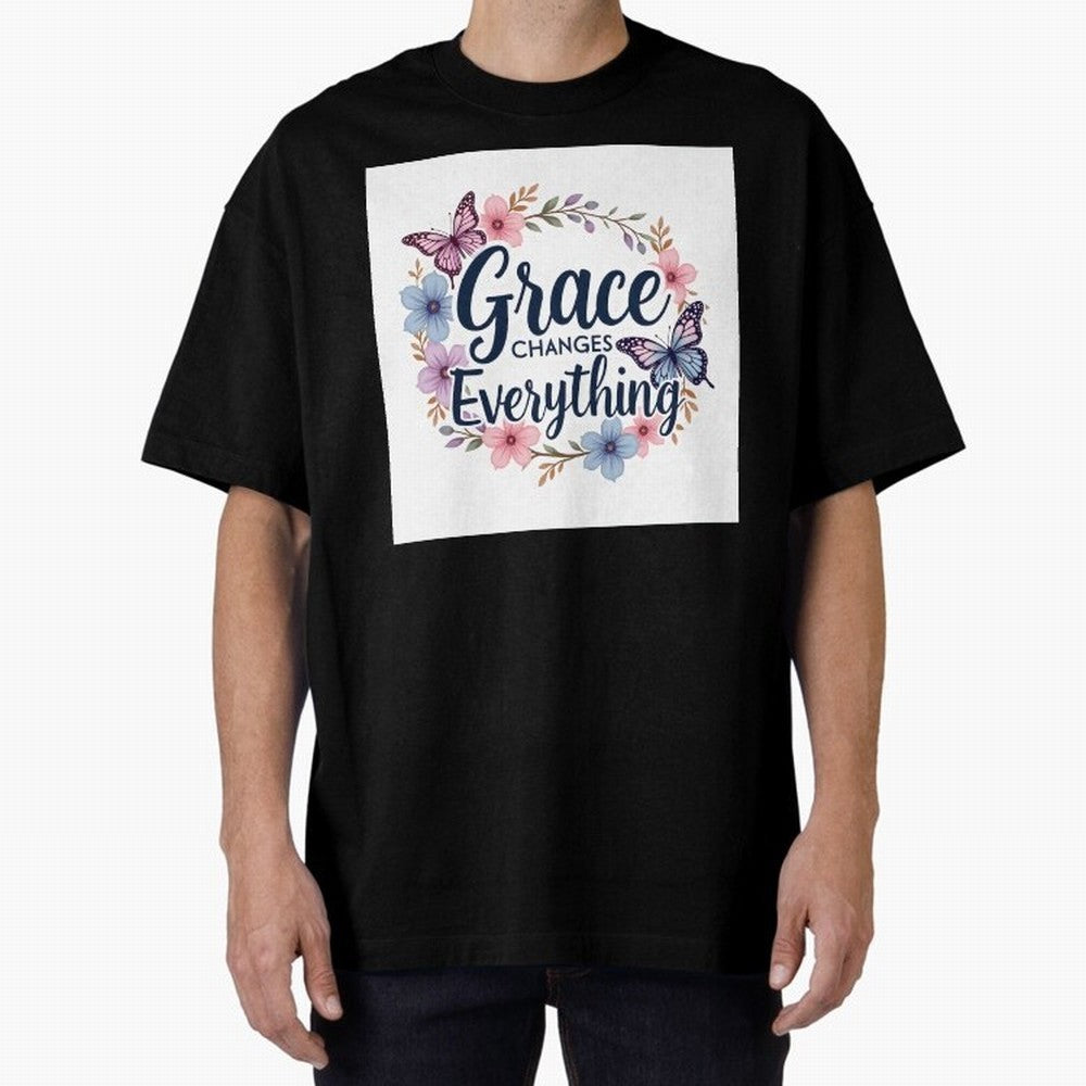 Grace Changes Everything T Shirt Oversized T-Shirt Show Your Stadium Side during the FIFA World Cup 2026 Journey through Messi and Cristiano Ronaldo Highlights, Portugal, Spain and Germany Pride, Tournament Hype, Historic Matchups, Family Viewing