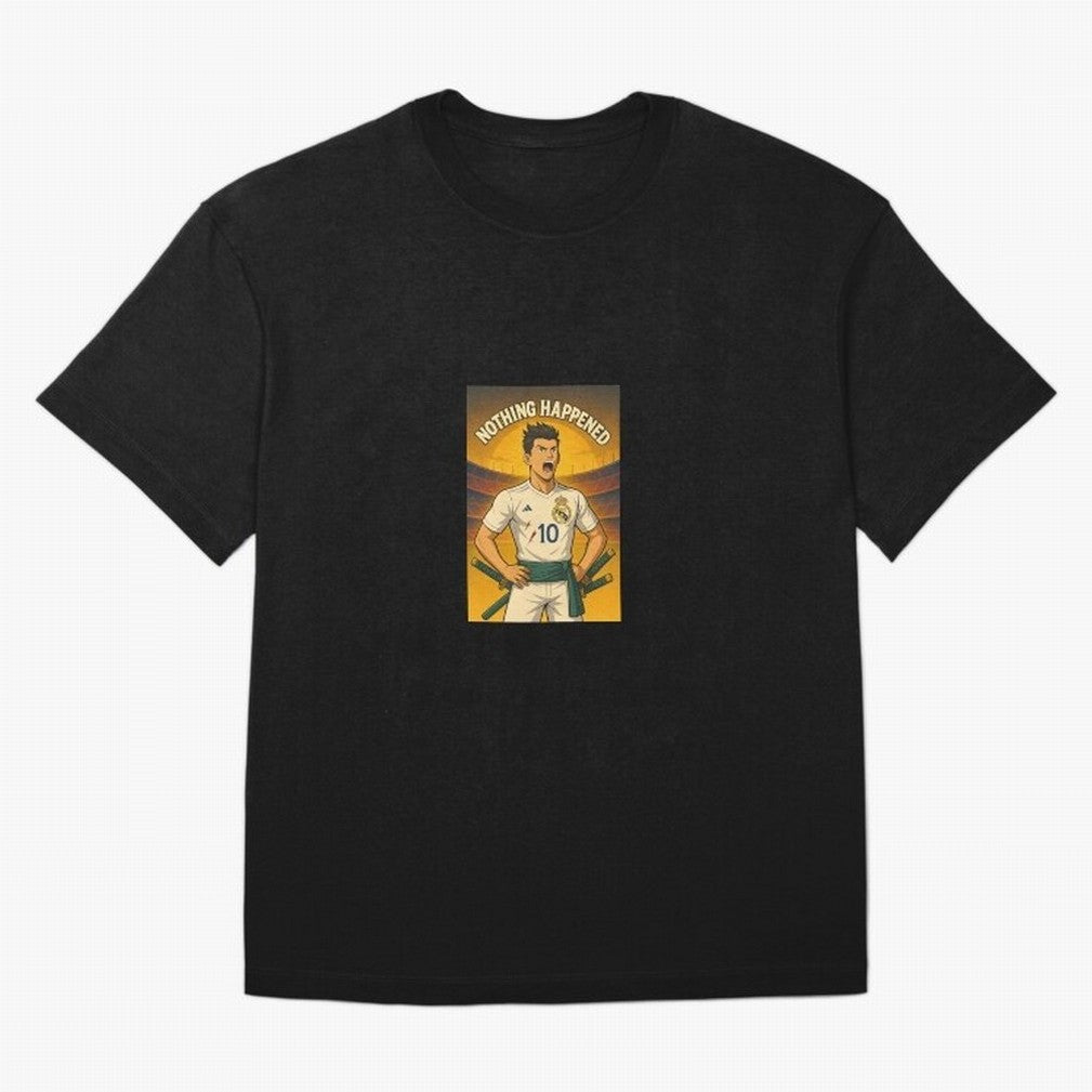 Cristiano Zoro Nothing Happened Oversized T-Shirt Carry FIFA World Cup 2026 Group Stage Spirit, Featuring Argentina, France and Brazil, Mbappe, Fan Favorite Moments, National Team Passion, Big Match Drama and Soccer History; Ideal for Football
