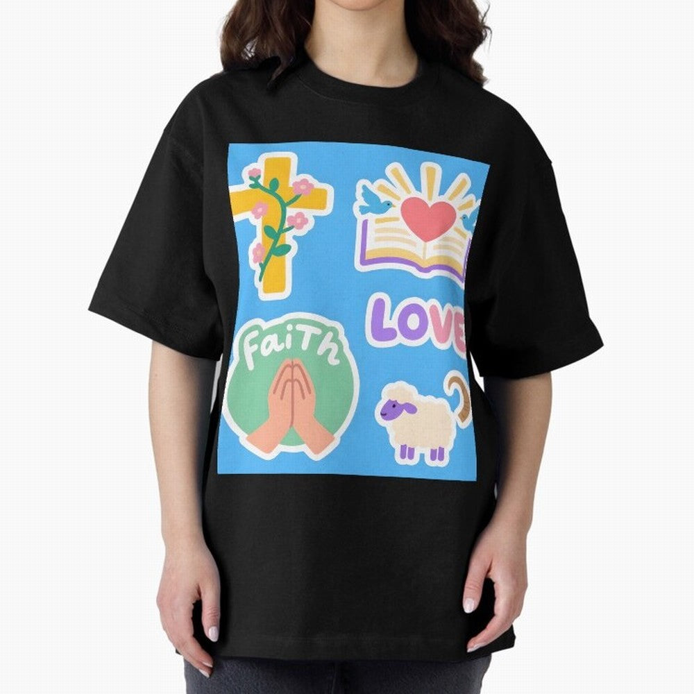 Love Faith T shirt Oversized T-Shirt Keep the Match Day Mood of FIFA World Cup 2026 USA Canada Mexico for Fans of Haaland and Brazil, Portugal and Argentina, Bringing Match Day Excitement, Supporter Culture, Golden Goals and Global Football