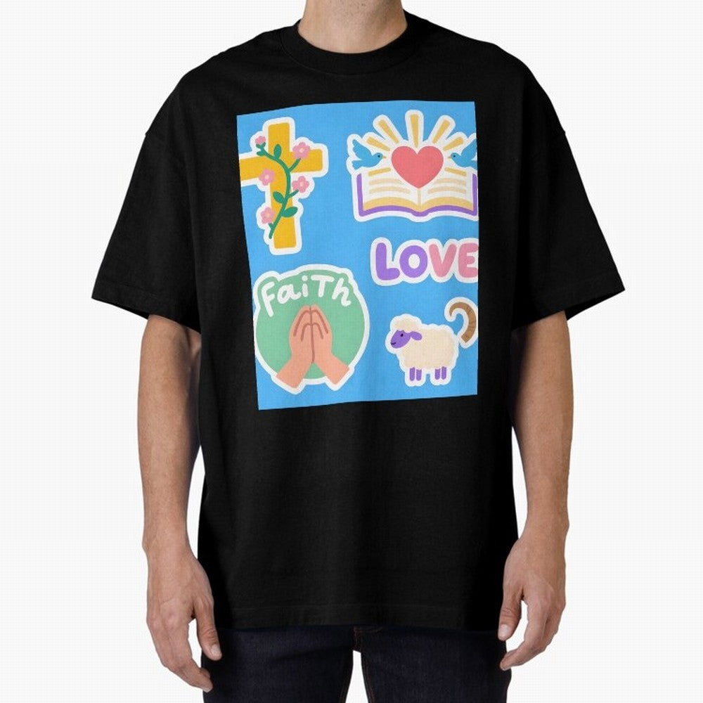 Love Faith T shirt Oversized T-Shirt Keep the Match Day Mood of FIFA World Cup 2026 USA Canada Mexico for Fans of Haaland and Brazil, Portugal and Argentina, Bringing Match Day Excitement, Supporter Culture, Golden Goals and Global Football