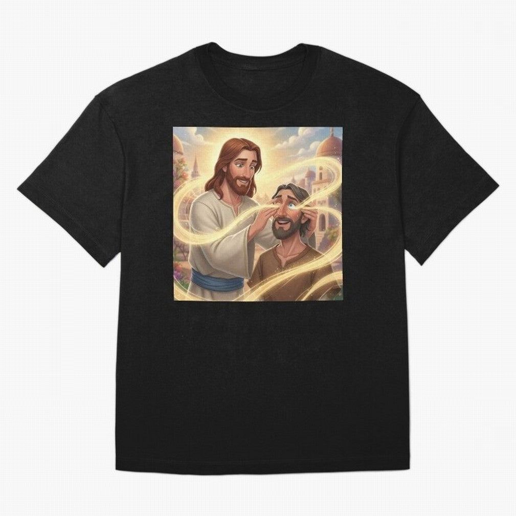 Jesus cure the blind Oversized T-Shirt Capture FIFA World Cup 2026 USA Canada Mexico Connected to CR7 and Messi, Brazil, Portugal and Argentina Energy, Champion Mindset, Group Stage Buzz, Knockout Tension and Passionate Fan Culture; Perfect for