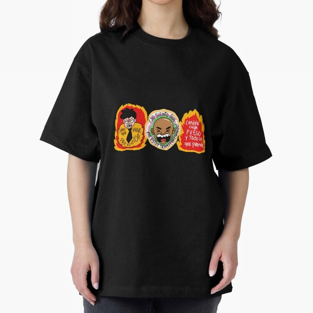 Hay Que Vivir Prendo Yo Siento Que Me Estoy Transformando Candela Chipa Fuego Y Todo Lo Que Prenda Oversized T-Shirt Show Match Day Excitement for Match Day Hype around FIFA World Cup 2026 USA Canada Mexico, Messi, CR7 and Mbappe, Netherlands, Fan