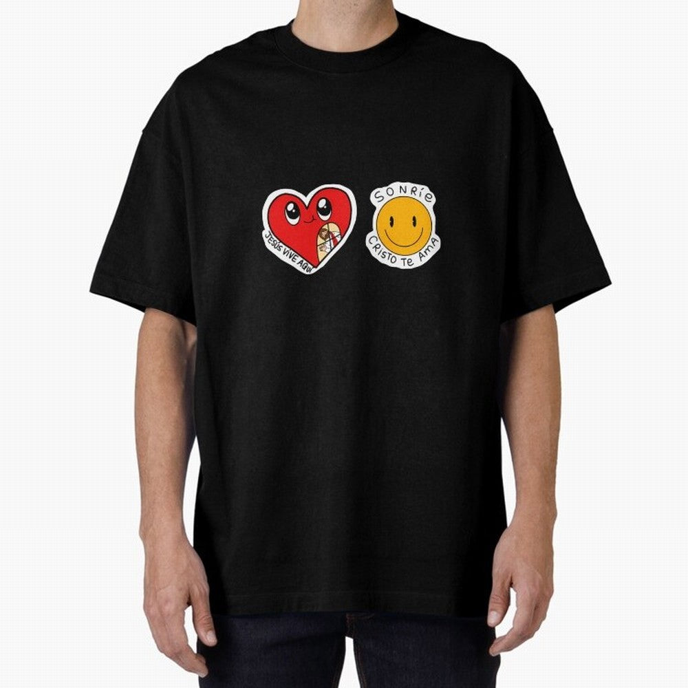 Jesus Vive Aqu Oversized T-Shirt Carry National Pride through FIFA World Cup 2026 Spirit, Inspired by England, Messi, Game Day Rituals, Football Legends, Country Pride and the Road to the Final; Created for Match Day Parties, Soccer Gifts, Fan