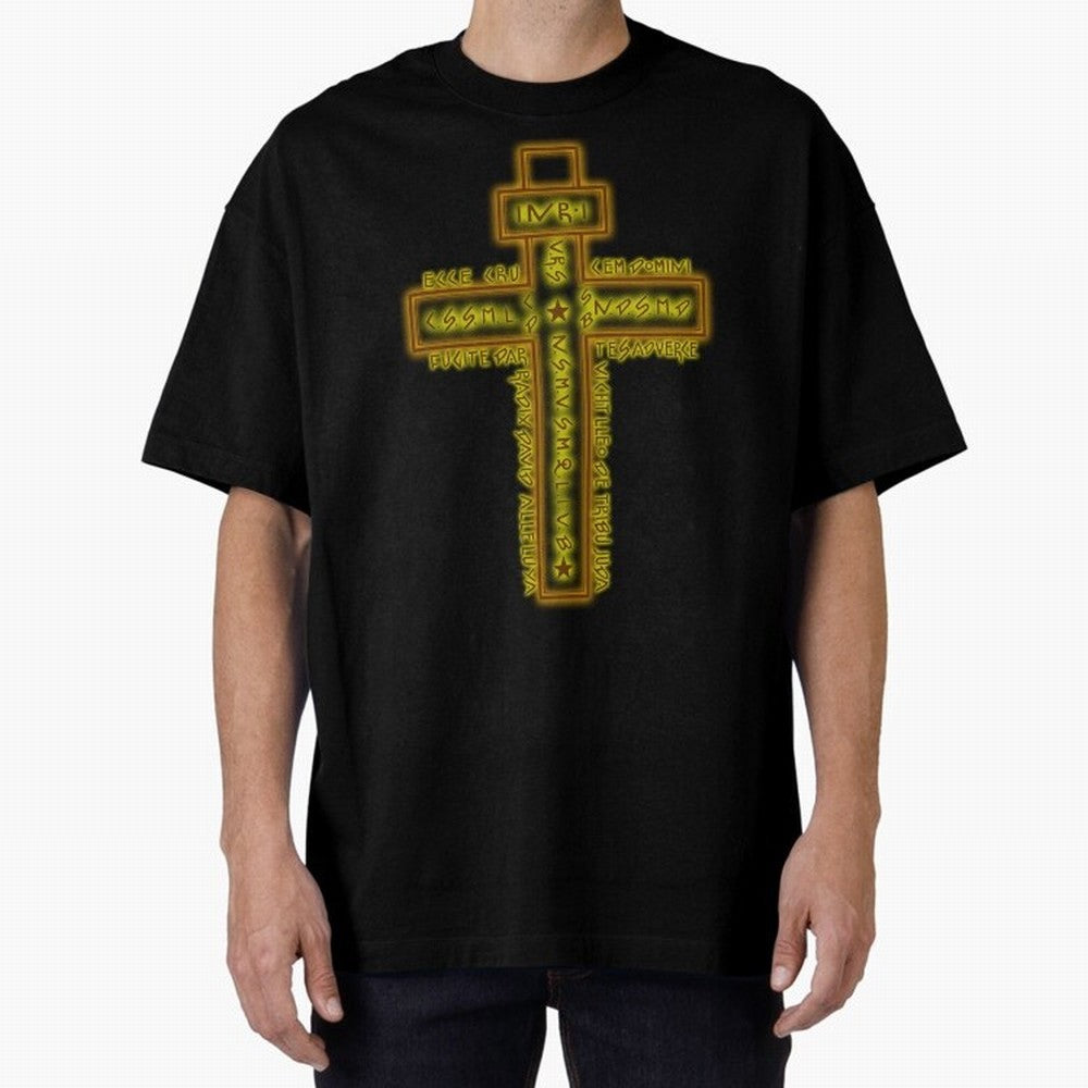 Cruz del Santo Padre Benito Color Oversized T-Shirt Carry the Dream of Match Day Hype around FIFA World Cup 2026 Group Stage, Messi, England, France and Netherlands, Retro Football Energy, Iconic Rivalries, Trophy Chase Drama and Stadium