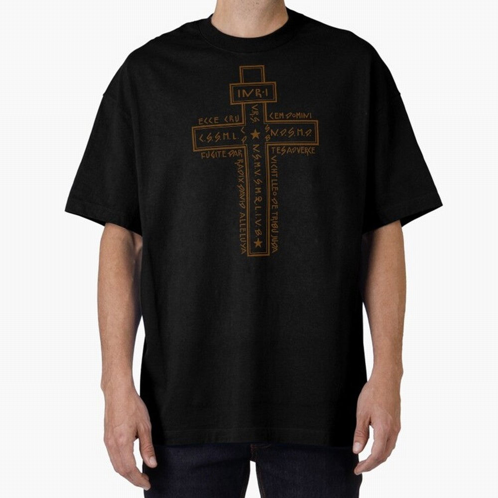 Cruz del Santo Padre Benito 2 Oversized T-Shirt Celebrate Football Dreams Across the FIFA World Cup 2026 Group Stage Journey through Mbappe and Neymar Highlights, Spain Pride, Classic Soccer Heritage, Championship Pressure, Fan Loyalty and