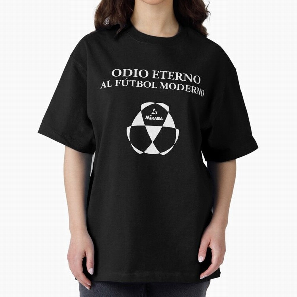 Odio Eterno al F¨²tbol Moderno [White Design] Oversized T-Shirt Celebrate the Road through FIFA World Cup 2026 Spirit, Celebrating England, France and Netherlands, Haaland, Football History, Final Match Energy, Crowd Noise and Once in a Lifetime